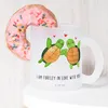 Mr. & Mrs. Panda Trinkglas Schildkröten Paar - Transparent Produktbild-Vorschau 2