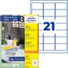 AVERY Zweckform 7160-10 210 Adressetiketten weiß 63,5 x Productafbeelding-voorbeeld 8