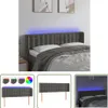 The Living Store LED Kopfteil Dunkelgrau 147x16x78/88 cm Produktbild-Vorschau 7