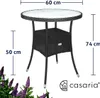 CASARIA® Polyrattan Gartentisch 60cm Rund 5mm Produktbild-Vorschau 7