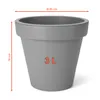 Pflanzkübel - RUND - XXS - Ø 20 cm - Farbe: hellgrau Produktbild-Vorschau 2