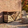 Outsunny 2-in-1 Kaminholzregal für innen 98 x 28 x 50 cm Produktbild-Vorschau 9