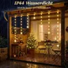 LED Lichtervorhang Sterne Weihnachtsbeleuchtung Warmweiß Produktbild-Vorschau 4
