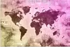 MuchoWow® Poster Weltkarte - Gelb - Lila 30x20 cm - Plakate Produktbild-Vorschau 1