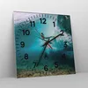 Wanduhr - Quadrat - Glasuhr - Surfen Unterwasser Frau - Produktbild-Vorschau 4