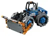 A blue and gray LEGO Technic bulldozer on a white background. Produktbild-Vorschau