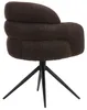 MASSIVMOEBEL24 Polsterstuhl 63x64x87 Webstoff dunkelbraun Produktbild-Vorschau 8