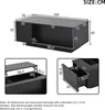 Diagrams and dimensions of a black coffee table. Produktbild-Vorschau