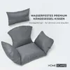 HOMESCAPES Hängesessel-Kissen Outdoor grau mit Kopfstütze, Produktbild-Vorschau 2