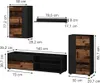 Wohnwand Vicco Berno Eiche rustikal 4-teiliges Set, Model Produktbild-Vorschau 3