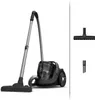 A vacuum cleaner and its accessories are displayed against a white background. Voir les images du produit