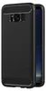 A black phone case with a carbon fiber texture is shown. Produktbild-Vorschau