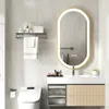 Badspiegel, beleuchtet, ovale Form, 100X50CM (40x20inch) Produktbild-Vorschau 2