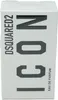 A white box with black text for Dsquared2 Icon Eau de Parfum. Produktbild-Vorschau
