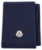 Sciarpa Moncler in cashmere, color blu scuro, unisex Anteprima dell’immagine prodotto 2