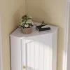 Armoire d'angle haute Merax avec 2 portes, meuble de Voir les images du produit 4