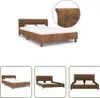 The Living Store Bettgestell Braun Wildleder-Optik 120 × Produktbild-Vorschau 9