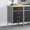 vidaXL Pracovní stůl se zásuvkami černošedý 50 x 55 x 85 cm Náhled obrázku produktu 3