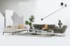 Zweisitzer Sofa 2 Sitzer Stoff Grau Modern Design Produktbild-Vorschau 2