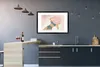 MuchoWow® Gerahmtes Poster Frau - Strandhut - Pastell 90x60 Produktbild-Vorschau 5
