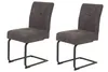 Two gray dining chairs with black metal frames are shown against a white background. Produktbild-Vorschau