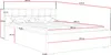 Diagram of a bed with dimensions indicated. Produktbild-Vorschau