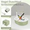 Pta?šª koupel 32x26cm pta?šª vana pro andulky PP zelenš¢, Náhled obrázku produktu 5