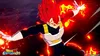 A character from the Dragon Ball Z anime series is shown in a dynamic pose, surrounded by fiery energy. Produktbild-Vorschau
