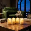 Relaxdays LED Kerzen, 4er Set, Timer & bewegliche Flamme, Produktbild-Vorschau 2