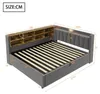 Postel s čalouněnou konstrukcí 140x200 cm, vybavená Náhled obrázku produktu 2