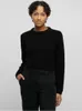 Urban Classics - Damen Short Waffle Pullover - BLACK - 4XL Produktbild-Vorschau 6