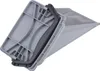 A gray dishwasher filter with a black rubber seal. Voir les images du produit