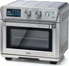 A stainless steel air fryer oven is shown from a front-facing angle on a white background. Podgląd zdjęcia produktu