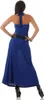 Damen Maxi Neckholder Sommerkleid mit Gürtel; Blau/S/M Produktbild-Vorschau 3