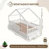 Crazy Pine Letto a Casetta con Cassetto 100x190 cm – Letto Anteprima dell’immagine prodotto 3