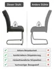 Hela Tische, 4er Set Freischwinger Stuhl PAULA - Mikrofaser Produktbild-Vorschau 5