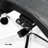 A close-up view of the control levers and mesh fabric of an ergonomic office chair. Anteprima dell’immagine prodotto