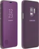 A purple Samsung flip case for a smartphone is shown from two angles, front and back. Produktbild-Vorschau
