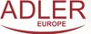 The image shows the brand name "ADLER" and "EUROPE" in large red letters, with a red curved line underneath. Produktbild-Vorschau
