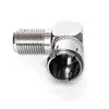 2x Adapter F-Quick-Stecker zu F-Buchse 90° gewinkelt Metall Produktbild-Vorschau 2