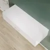 A white floating shelf with a drawer is mounted on a light green wall, with a wooden floor in the foreground. Anteprima dell’immagine prodotto