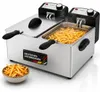 Sommertal DF3600 Doppel Fritteuse mit Öl 2x 3L 2x 1800W – Produktbild-Vorschau 1