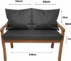 Coussins pour banc de jardin Gris foncé | Coussin d'assise Voir les images du produit 3