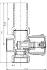 Aqualine wasmachine-terugslagventiel voor wandmontage, met Productafbeelding-voorbeeld 3