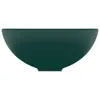 vidaXL Luxus-Waschbecken Rund Matt Dunkelgrün 32,5x14 cm Produktbild-Vorschau 5