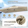 Slunečník COSTWAY Ø300cm, terasový slunečník s křížovou Náhled obrázku produktu 5
