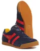 A pair of navy blue Gola sneakers with red stripes and a gum sole. Náhled obrázku produktu