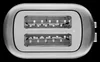 Top view of a chrome toaster. Anteprima dell’immagine prodotto