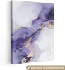 MuchoWow® - Leinwandbilder - Lila - Modern - Marmor - Produktbild-Vorschau 1
