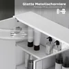 Armoire de salle de bain HOMCOM avec 3 portes miroir, Voir les images du produit 4